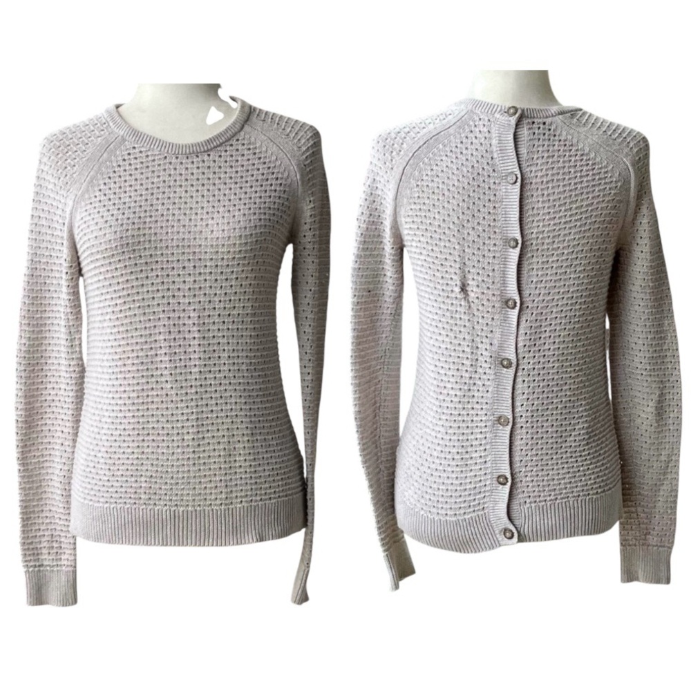 Max Studio Back Button Knit Sweater Size S